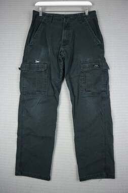 Wrangler Relaxed Fit Distressed Cargo Pants Cotton Black 30x30